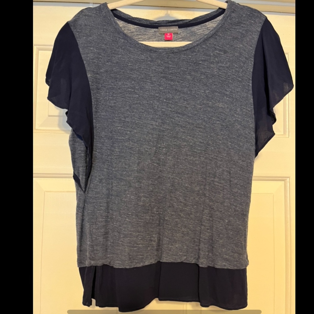 Vince Camuto Navy Blouse